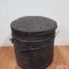 Vintage Antique Round Basket Hand-Woven (Diameter 23cm, Height 24cm)