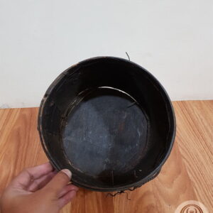 Vintage Antique Round Basket Hand-Woven (Diameter 23cm, Height 24cm)