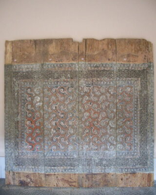 Antique Toraja Sane (Ricebarn Panel) - Perfect Carving & Patina (180cm x 175cm)