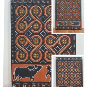 Toraja House Reproduction Panel - Ulukarua & Buffalo (37cm x 52cm)