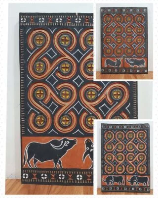 Toraja House Reproduction Panel - Ulukarua & Buffalo (37cm x 52cm)
