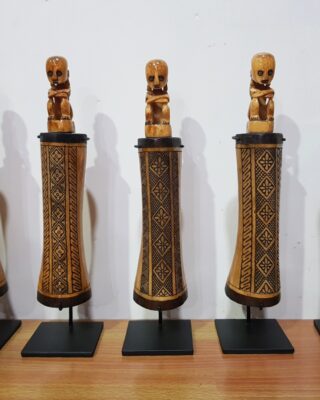 Leti Bone Sculpture Medicine Container. Height 27cm