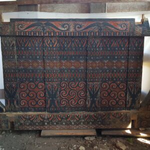 Authentic Old Toraja Carved Wall Panels (Rice Barn Back Side)