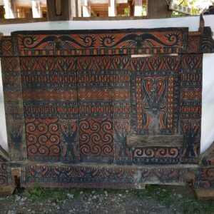 Panel Dinding Ukiran Toraja (Depan Lumbung Padi + Pintu)