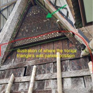 Toraja Tongkonan House Wall Triangle (170cm x 282cm) (2)