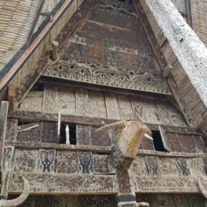 Toraja Tongkonan House Wall Triangle with Pa' Garunggang Carving (4)
