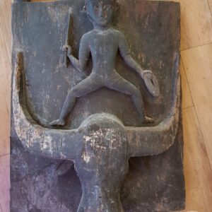 Antique Mamasa Toraja House Door with Statue Figure and Buffalo motif (58cm x 80cm)