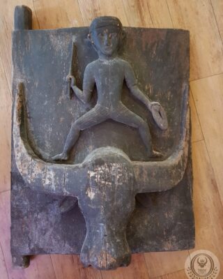 Antique Mamasa Toraja House Door with Statue Figure and Buffalo motif (58cm x 80cm)
