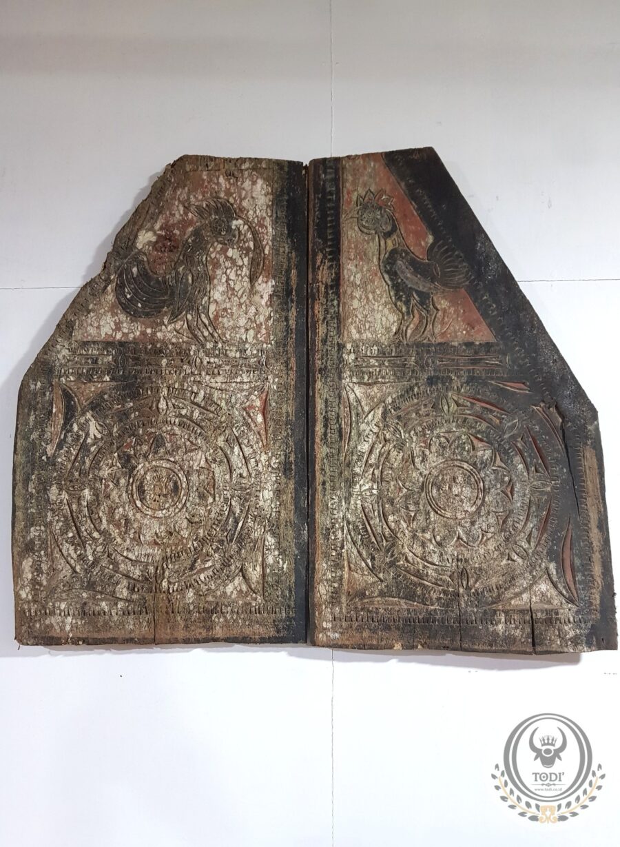 Antique Toraja Triangle House Carving Panel (64cm x 70cm)