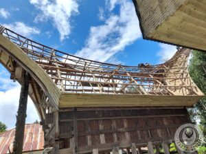 Dismantling an old traditional Toraja house before move to Bali