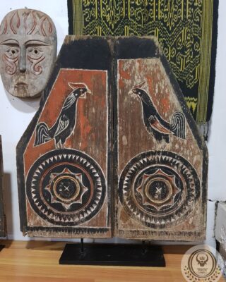 Antique Toraja Triangle House Carving Panel (71cm x 75cm)