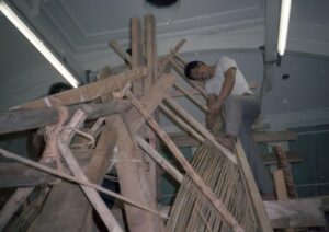 Fitting together the body of the barn.