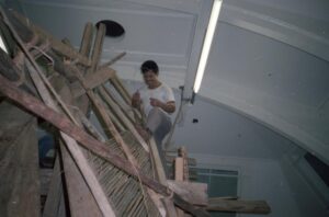 Fitting together the body of the barn.
